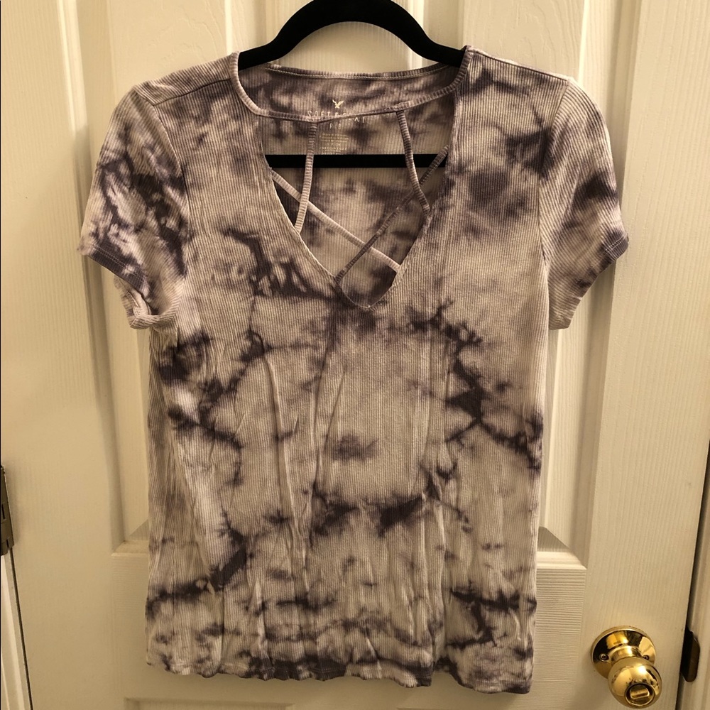 American Eagle Soft & Sexy Ribbed detailed v-neck